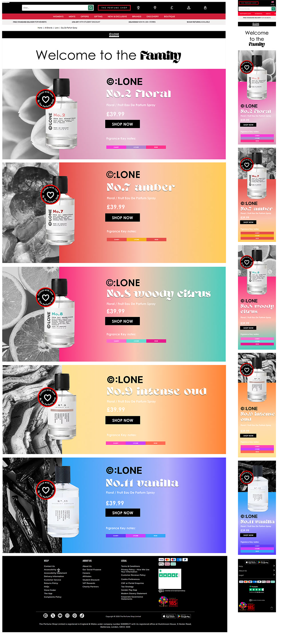 ©:LONE brand page design, concept one
