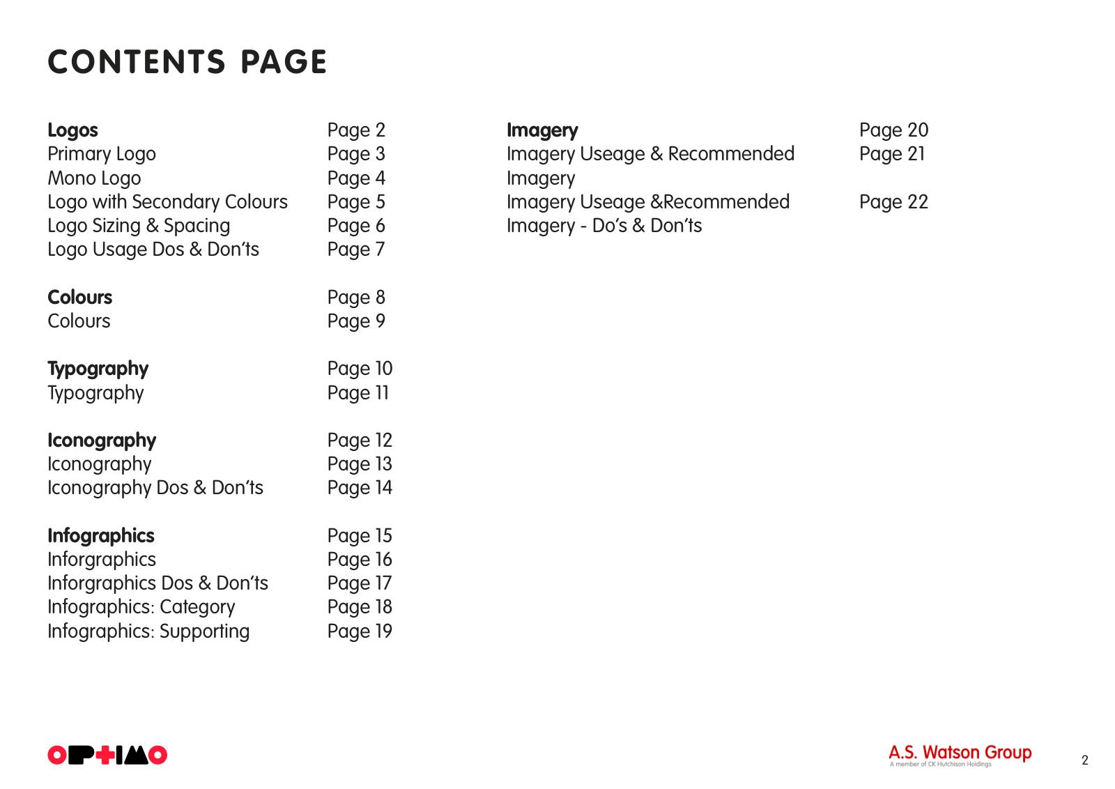Optimo brand guidelines, page 2