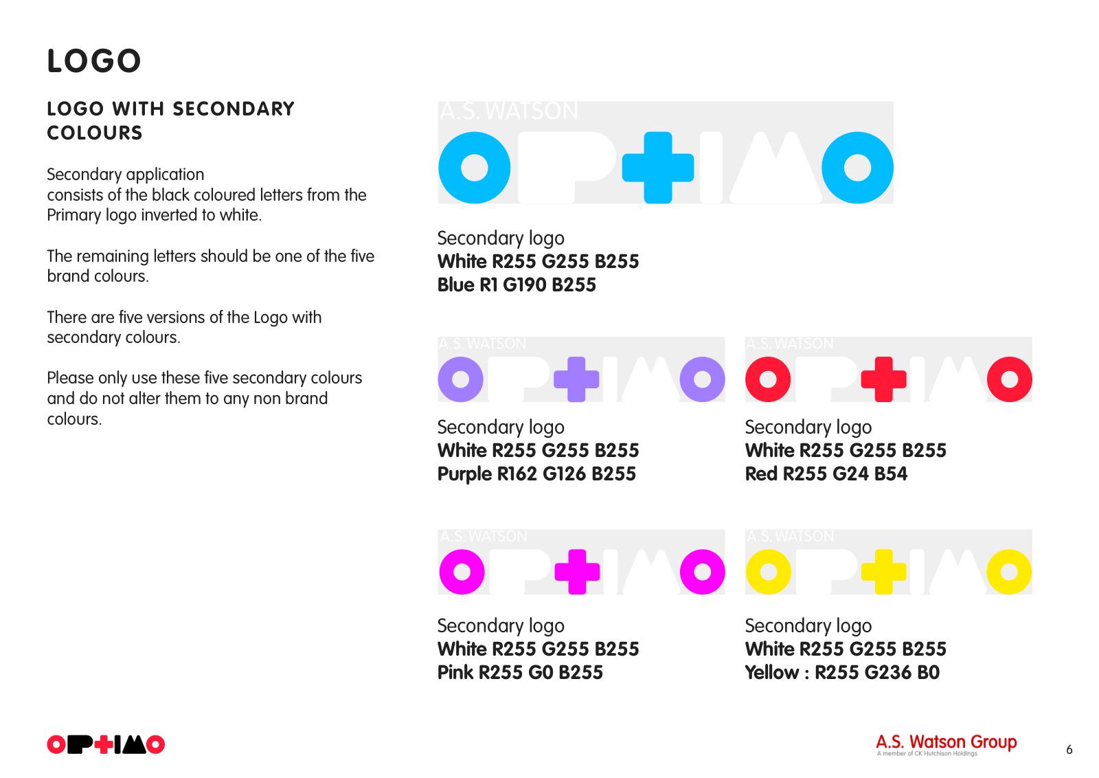 Optimo brand guidelines, page 6